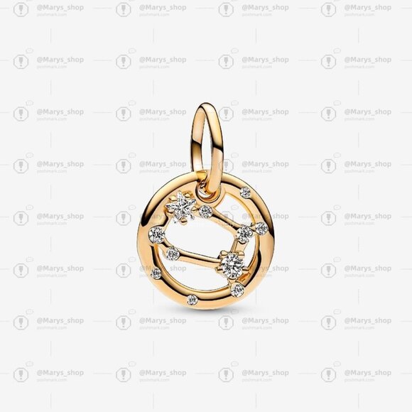 Pandora Gemini Zodiac Dangle Charm - Picture 1 of 2